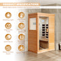 1-Person Indoor Infrared Sauna Room with Bluetooth & LED Light