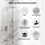 10" Three Function Pressure Balance Shower System with Valve Included