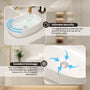 23" Oval Shape Solid Surface Bathroom Sink in Matte White