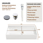 30"/42" Solid Surface Sink Wall Mount Stone Resin Bathroom Sink