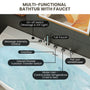 67" Freestanding Whirlpool Bathtub with 6 Hydro Jets & LED Mood Lighting