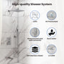 10" Three Function Pressure Balance Shower System with Valve Included