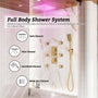 Thermostatic 4-Function LED Luxury Shower System with 12" Rainfall Showerhead