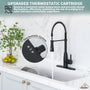 Touchless Kitchen Faucet with Digital Temperature Display