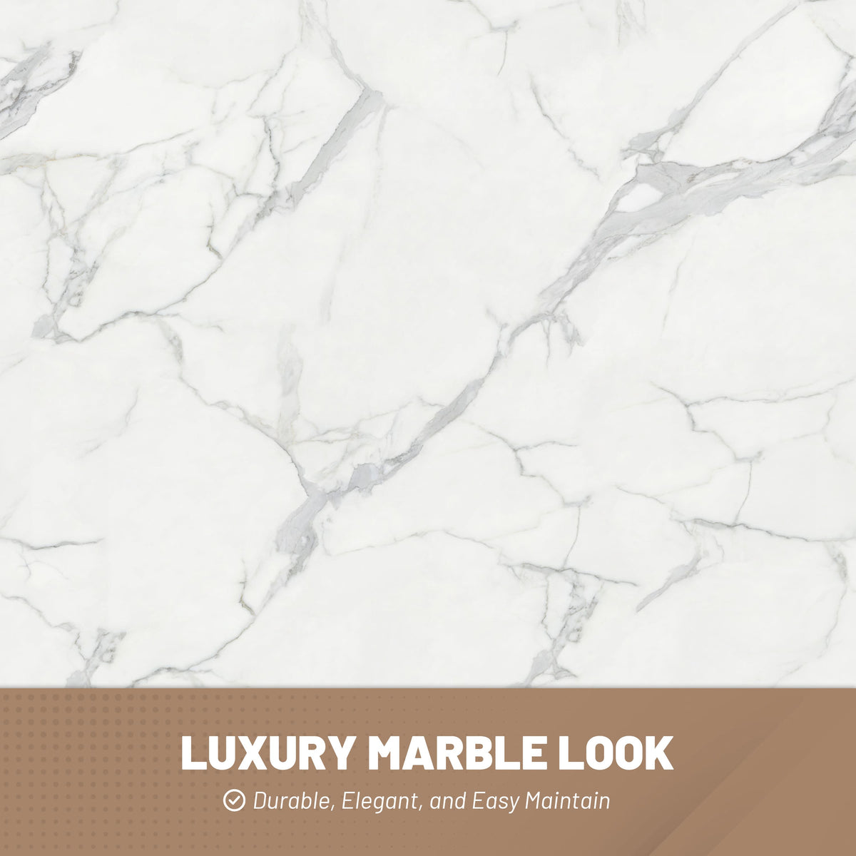 4-Piece Solid Surface Shower Wall Panels with Carrara White Marble Pattern