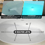 67" Freestanding Whirlpool Bathtub with 6 Hydro Jets & LED Mood Lighting