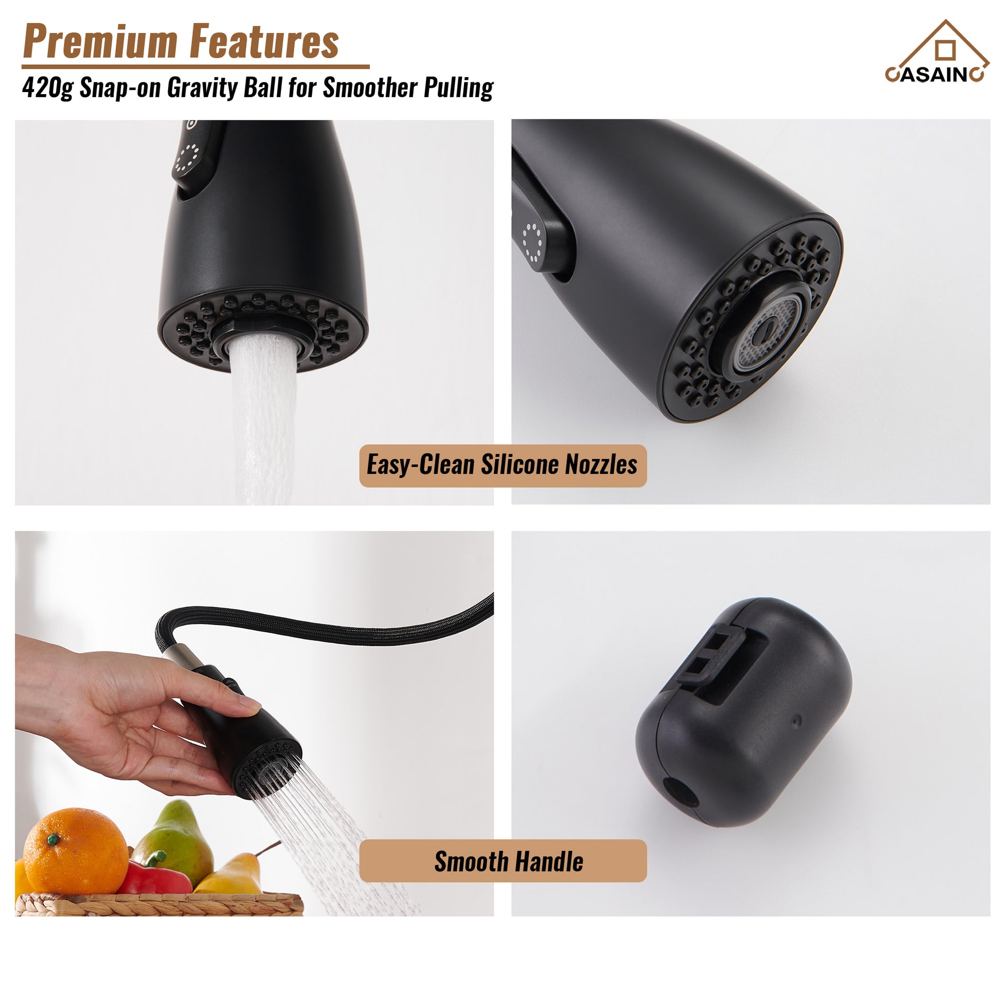 Single Handle Commercial Style Pull-Down Kitchen Faucet