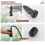 Modern Kitchen Faucet with Pull-Down Sprayer, 360° Swivel, Three Functions for Effortless Cooking and Cleaning