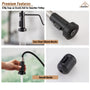 Modern Kitchen Faucet with Pull-Down Sprayer, 360° Swivel, Three Functions for Effortless Cooking and Cleaning