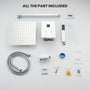 10" Square Brass Shower System with Handheld Shower and Pressure Balance Valve