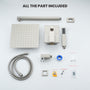 10" Square Brass Shower System with Handheld Shower and Pressure Balance Valve