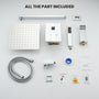 10" Three Function Pressure Balance Shower System with Valve Included