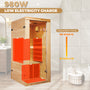 Single Person Far-Infrared Sauna Room with 5 Heating Plates for Home Wellness