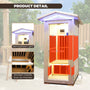 1-Person Spruce Outdoor Infrared Sauna with Bluetooth & Ambient Lighting