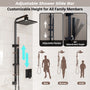 8.5-inch Pressure-Balanced Shower System with Digital Temperature Display
