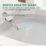 Elongated White Square-Shaped Tankless Smart Bidet Toilet