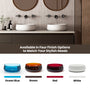 17.7" Round Transparent Resin Bathroom Vessel Sink with Drainer