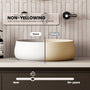17.7" Round Solid Surface Bathroom Sink in Matte White