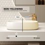 23" Oval Shape Solid Surface Bathroom Sink in Matte White