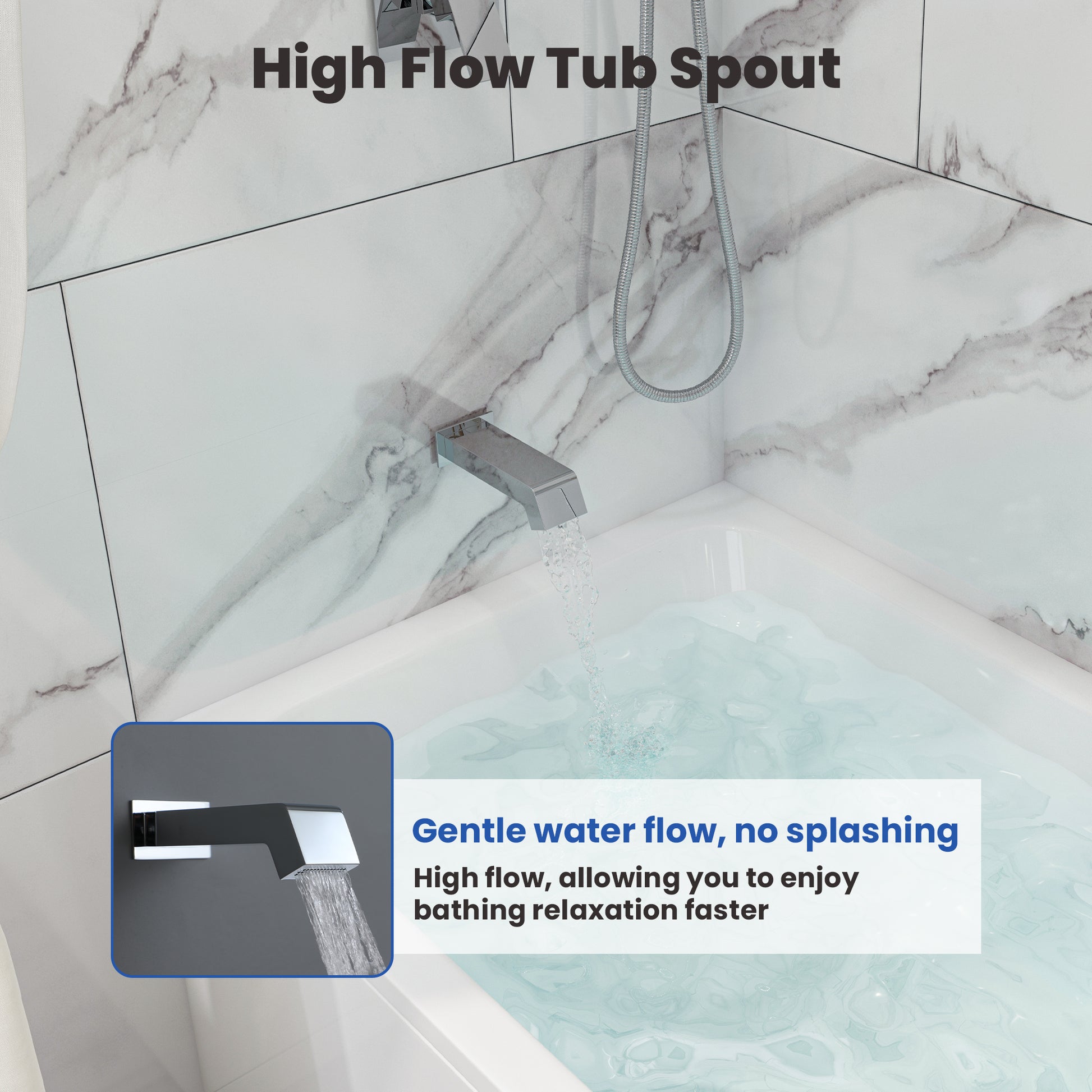 10" Three Function Pressure Balance Shower System with Valve Included