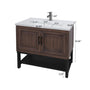 Freestanding Bathroom Vanity with White Ceramic Sink & Hot and Cold Faucet