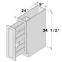 Dove Grey RTA 9"W x 24"D x 34.5"H Spicy Rack Base Cabinet with 1 Drawer