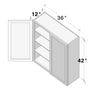 36"W x 12"D x 42"H Plywood Wall Kitchen Cabinet with 2 Doors Ready to Assemble