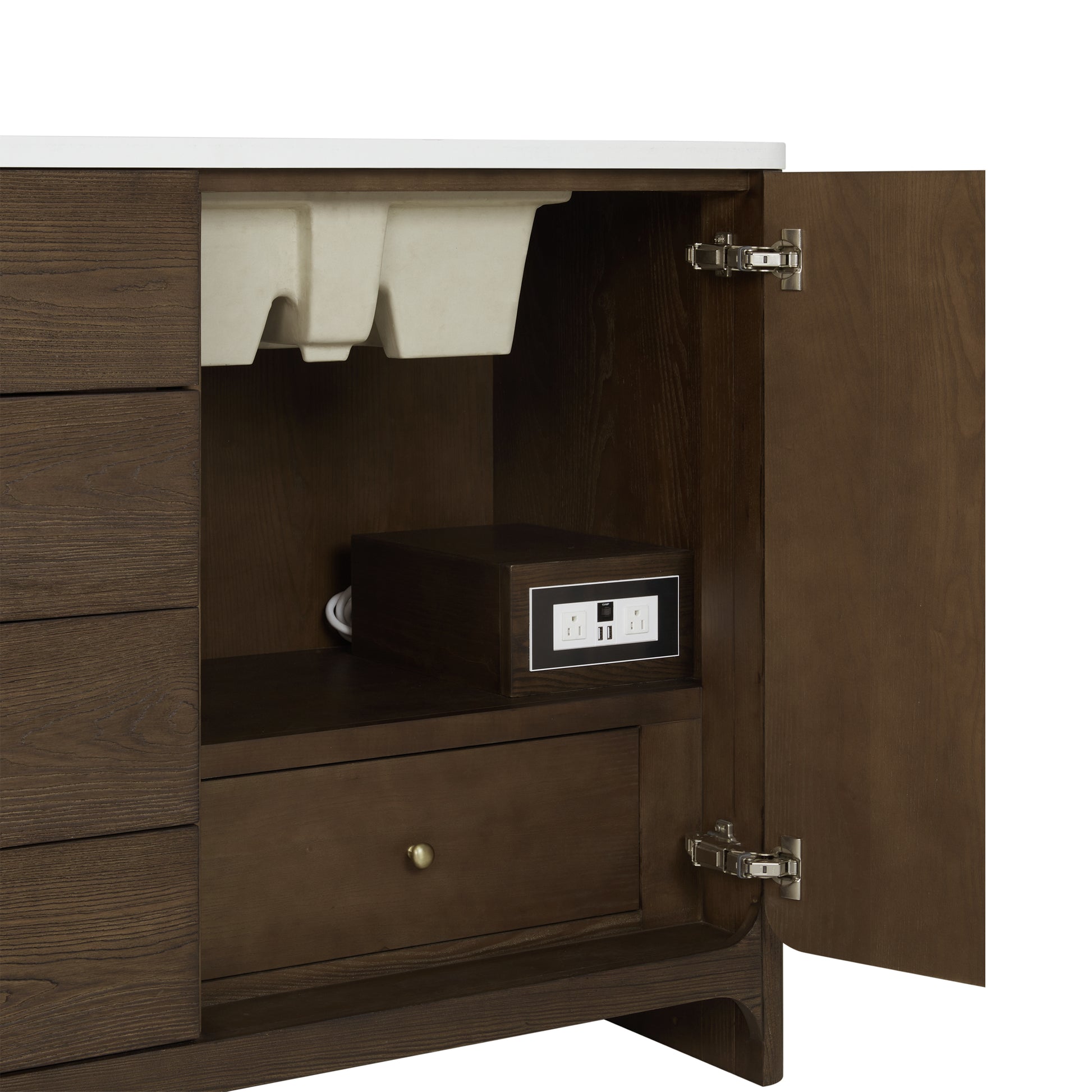 James Martin Gracyn 72" Double Bathroom Vanity, Sable