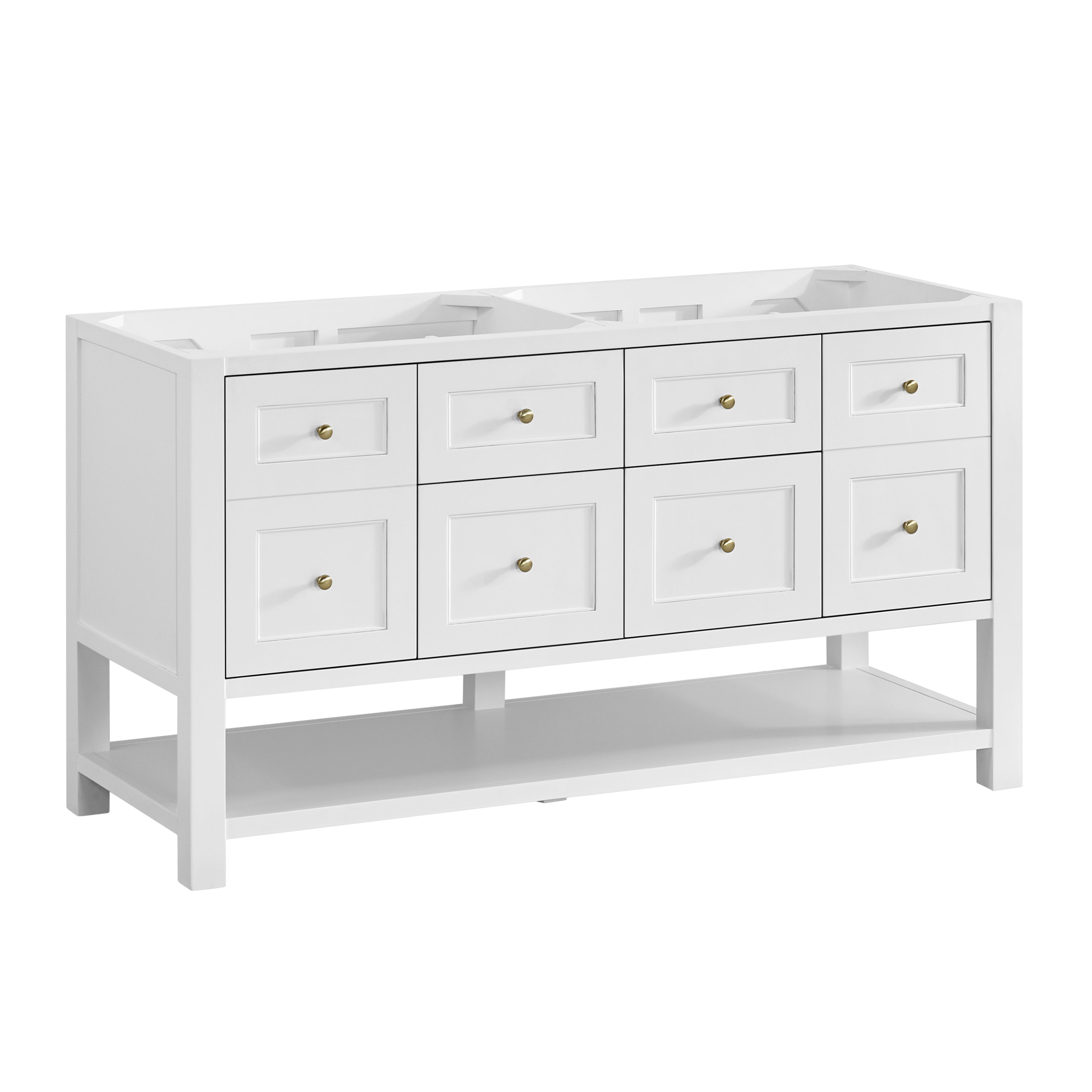 James Martin Breckenridge 60" Double Vanity Cabinet, Bright White