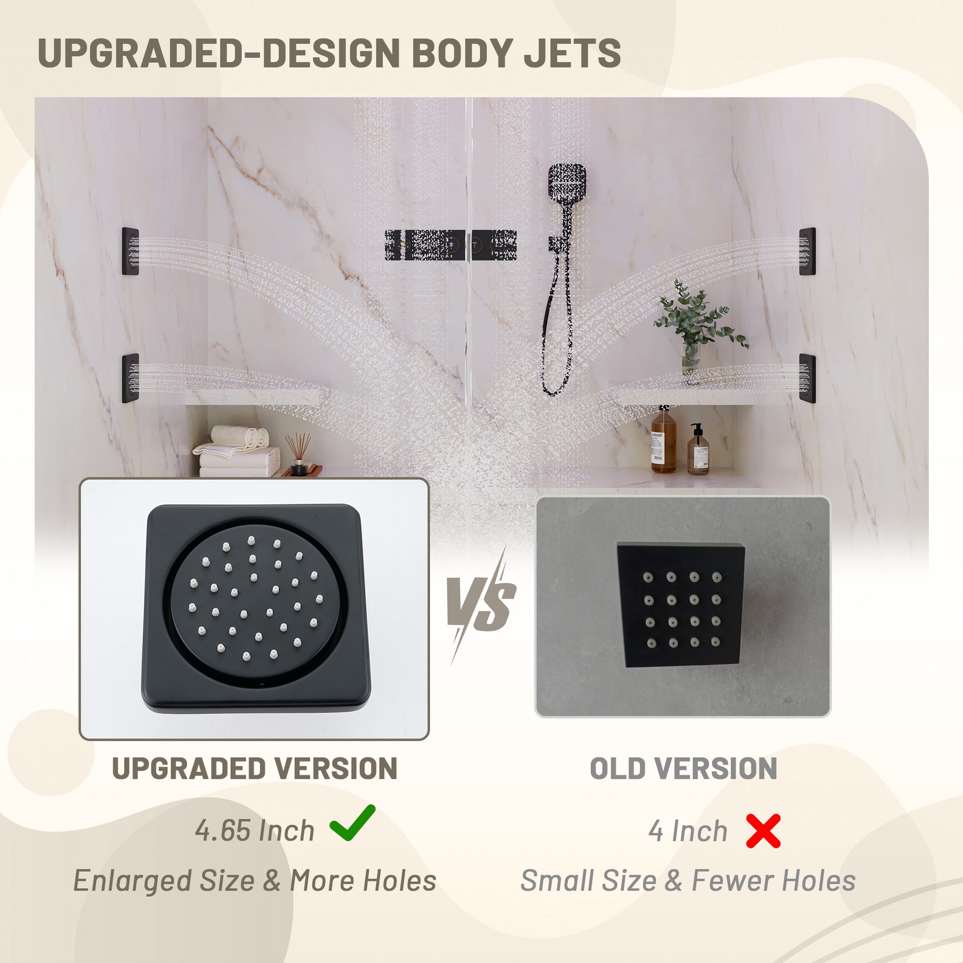 27.55*13.78 inch 4-Function Luxury Digital Shower System with LED & Bluetooth