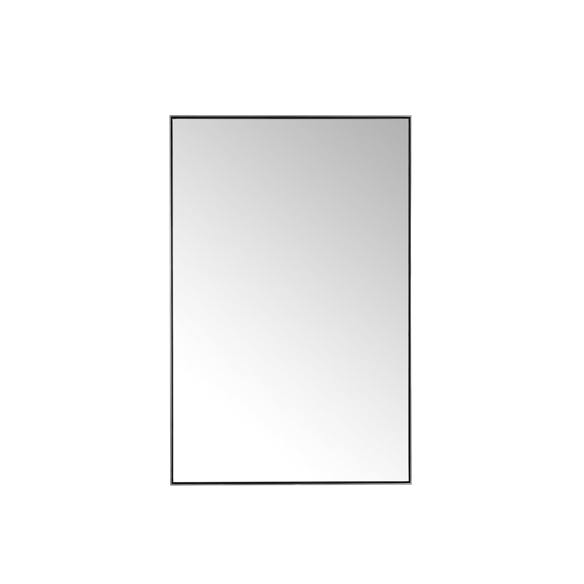 James Martin Rohe 26" Rectangular Mirror, Satin Nickel