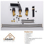 3-Hole Deck-Mounted Waterfall Basin Faucet Bathroom Sink Faucet