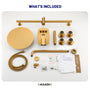 12-inch Wall-Mounted Body Jet Shower System with Slide Bar & Digital Display
