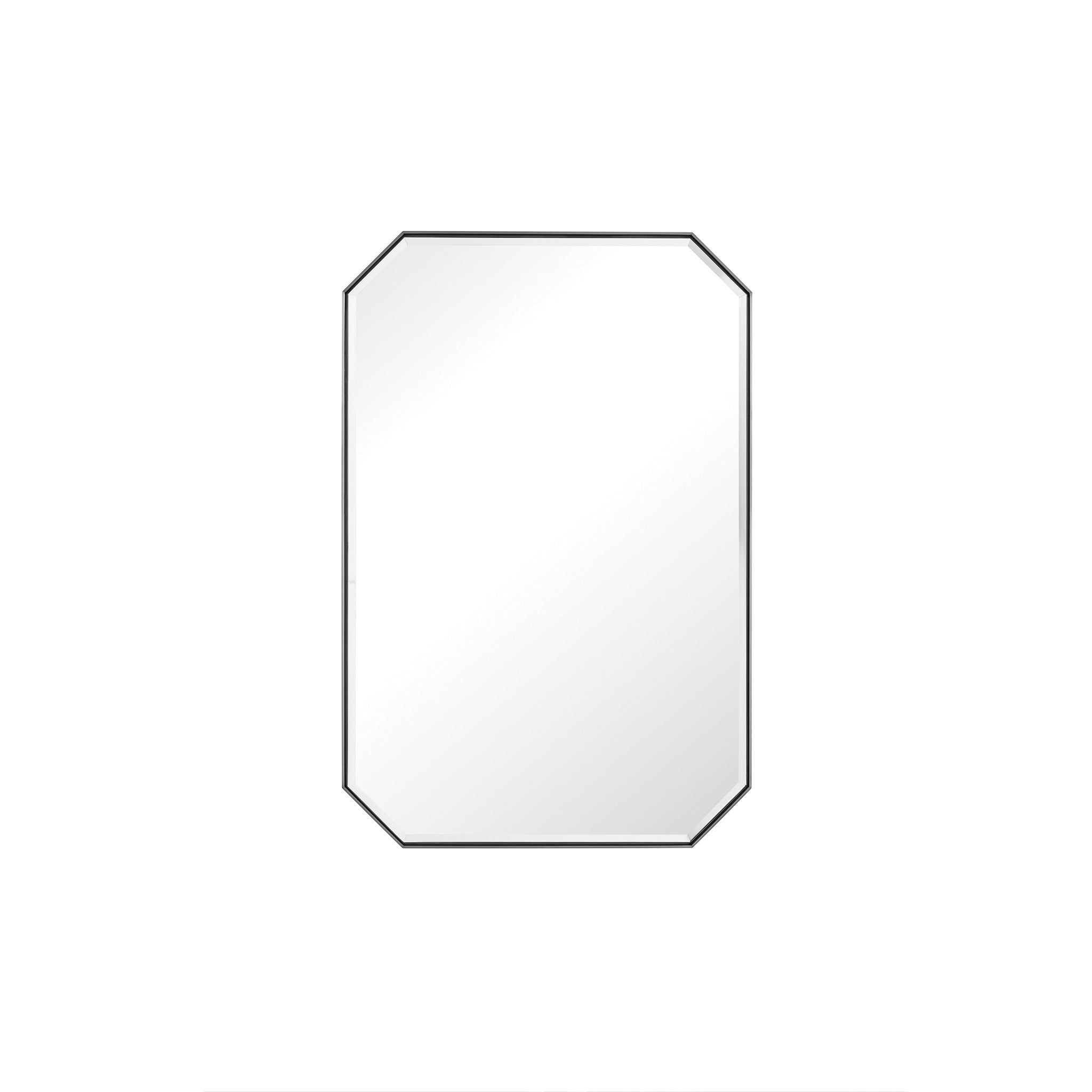 James Martin Rohe 24" Octagonal Mirror, Satin Nickel