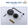 10" Round Shower Faucet in Matte Black with Pressure Balanced Valve