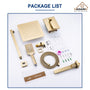 10" Brushed Gold Shower System Wall/Ceiling Mount Rain Shower System