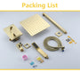 10in/12in Wall-Mount Rain Shower System with Handheld Shower