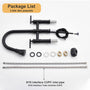 Bridge Style Pull-Down Kitchen Faucet with Double Handles & 3-Mode Spray