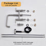 Pull-Down Bridge Kitchen Faucet with Double Handles & Bubbler Aerator