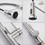 3-Mode Single Handle Pull-Down Sprayer Kitchen Faucet with Touchless Sensor and Includes Deckplate