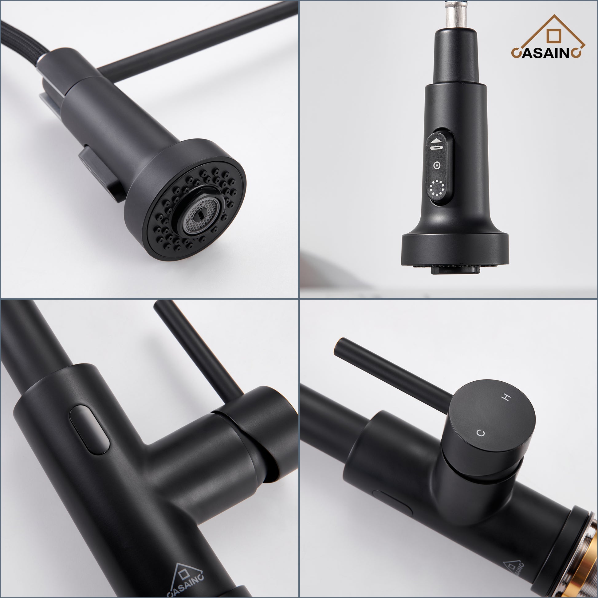 3-Mode Single Handle Pull-Down Sprayer Kitchen Faucet with Touchless Sensor and Includes Deckplate