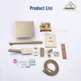 10" Brushed Gold Shower System Wall/Ceiling Mount Rain Shower System