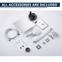 CASAINC 9.8" Square Wall-mounted Rain Shower Faucet with Pressure Balanced Valve