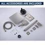 CASAINC 9.8" Square Wall-mounted Rain Shower Faucet with Pressure Balanced Valve
