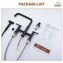 2-Handle Bridge Kitchen Faucet with Pull-Out Side Sprayer in Matte Black/Brushed Nickel/Brushed Gold