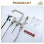 2-Handle Bridge Kitchen Faucet with Pull-Out Side Sprayer in Matte Black/Brushed Nickel/Brushed Gold