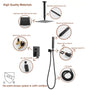 10" Square Bathroom Ceiling-Mount Shower System with Handheld Shower