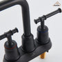 Casainc 4 Inch 2-Handle Centerset for Bathroom Sink Vanity Faucet 360° Swivel Spout