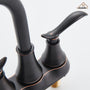 Casainc 2-Handle Centerset Bathroom Faucet for Bathroom Sink Vanity Faucet 360° Swivel Spout
