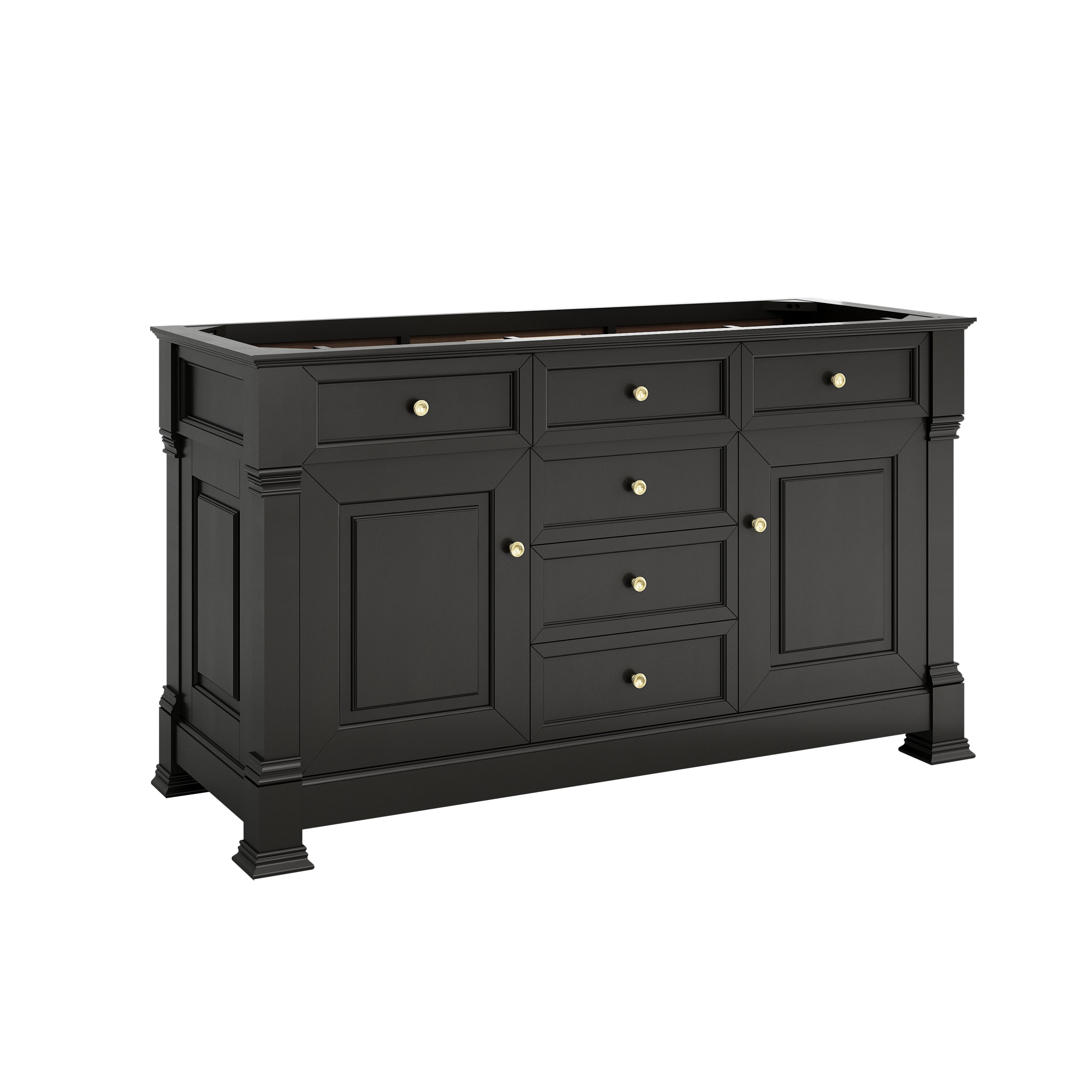 James Martin Brookfield 60" Double Bathroom Vanity, Black Onyx